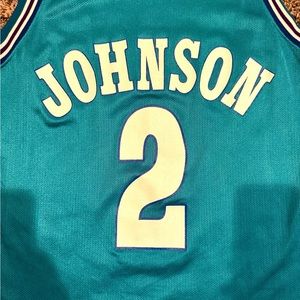 Champion Retro Larry Johnson Charlotte Hornets Jersey